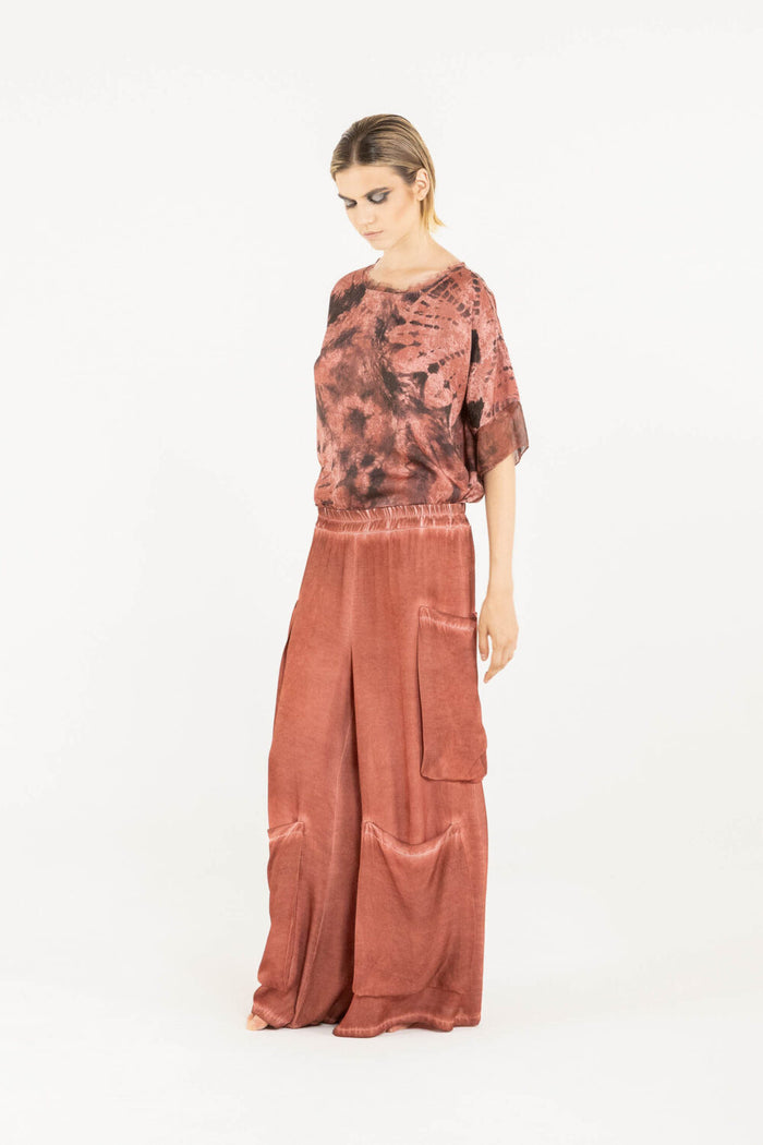 S251 Red Ochre Palazzo Pant
