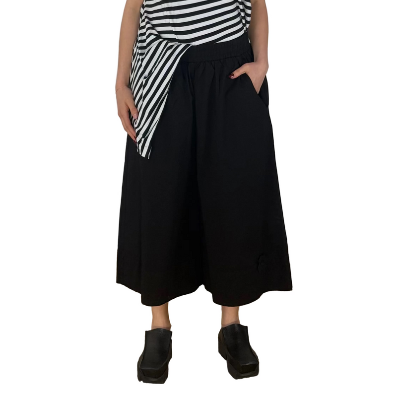 Wide Paper Pant-Black