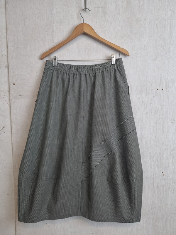 Ollie Skirt Khaki Ticking