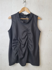 Summer Black Eclipse Linen Top