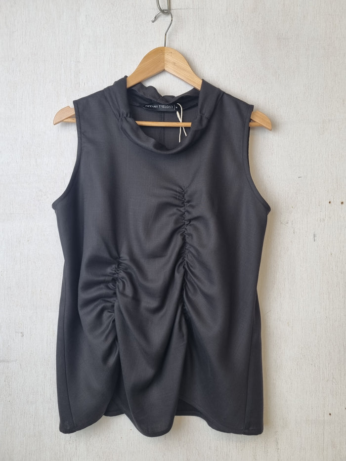 Summer Black Eclipse Linen Top