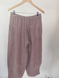 Alpha Plum Check Bella Pant