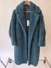 Billie Petrol Faux Fur Coat