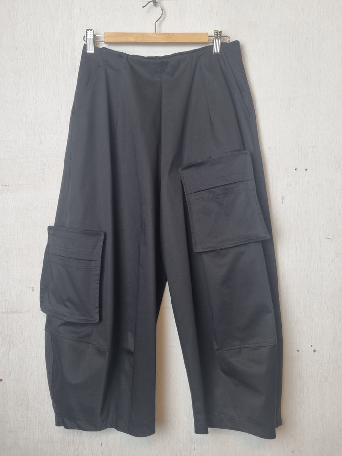 Nova Letterbox Black Cotton Pant