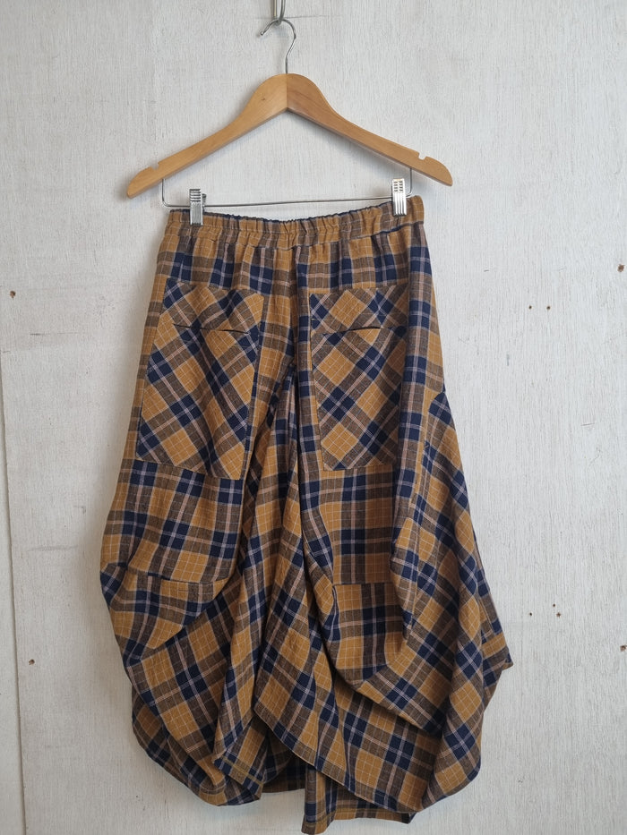 Avery Skirt Indigo Check