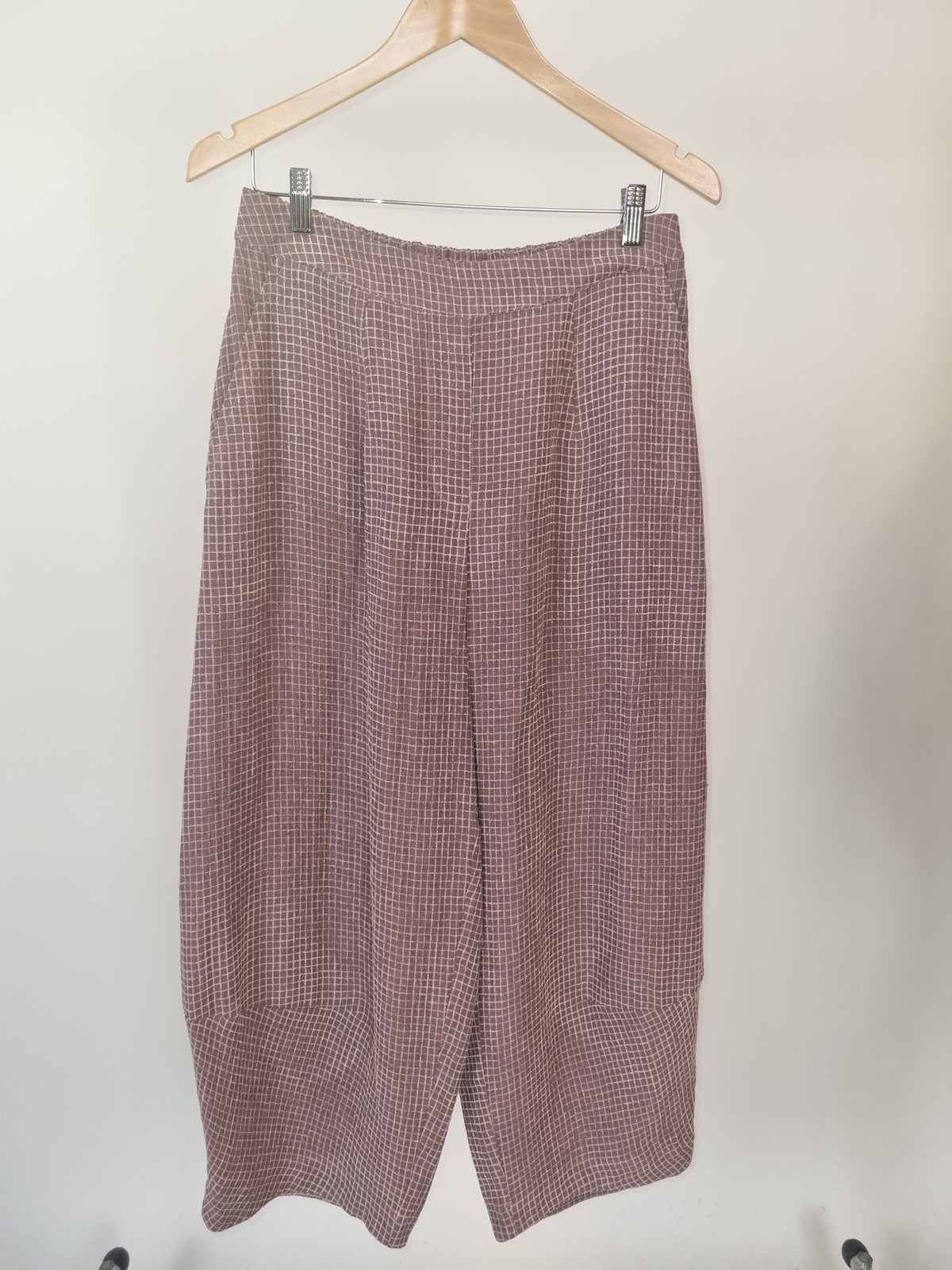 Alpha Plum Check Bella Pant