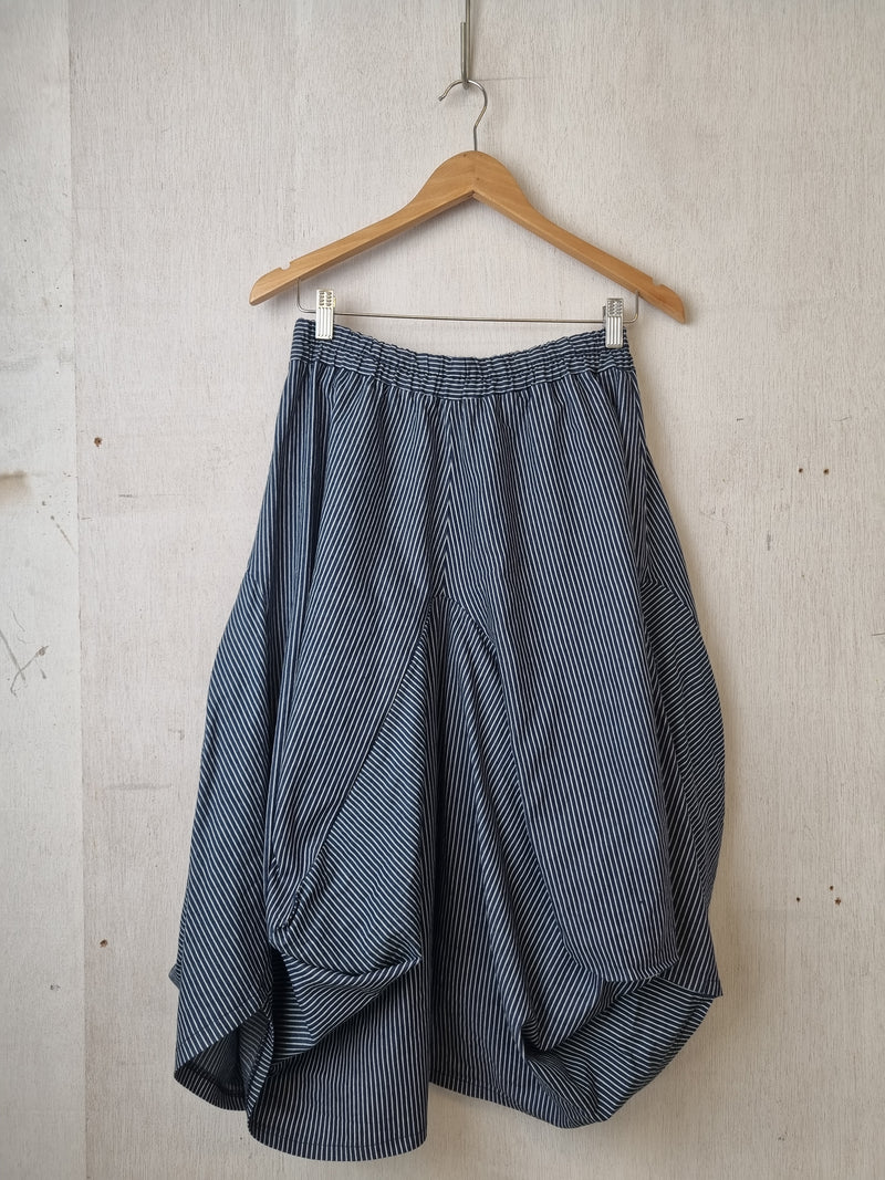 Avery Skirt Navy Ticking