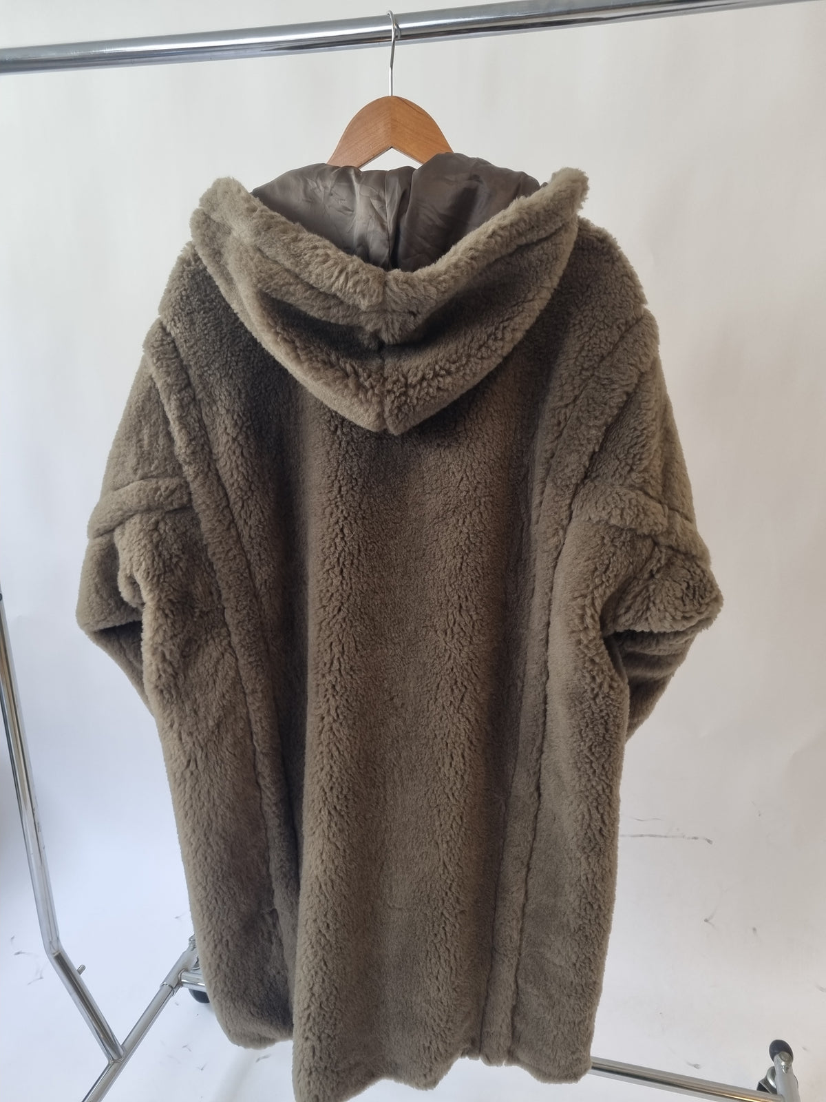 Jojo Khaki Faux Fur Hooded Coat
