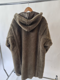 Jojo Khaki Faux Fur Hooded Coat
