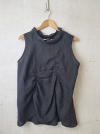 Summer Black Linen Top
