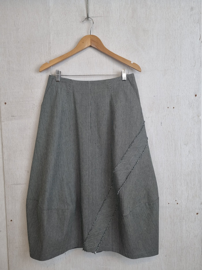 Ollie Skirt Khaki Ticking