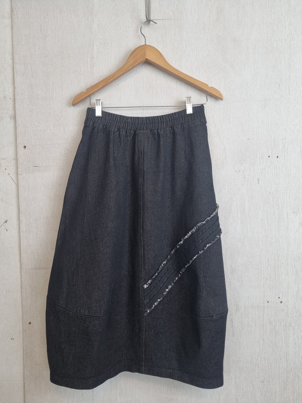 Ollie Skirt Black Denim