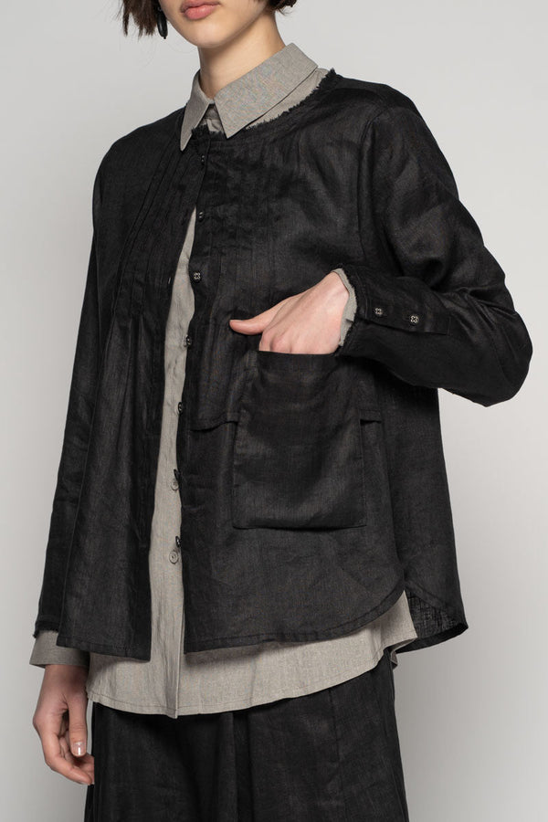 Sabi Black Tuck Shirt