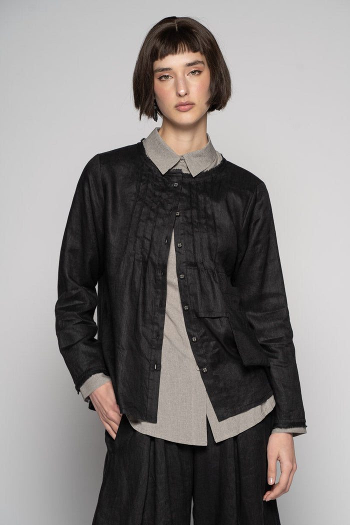 Sabi Black Tuck Shirt