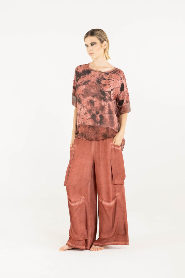 S307 Top Red Ochre Print