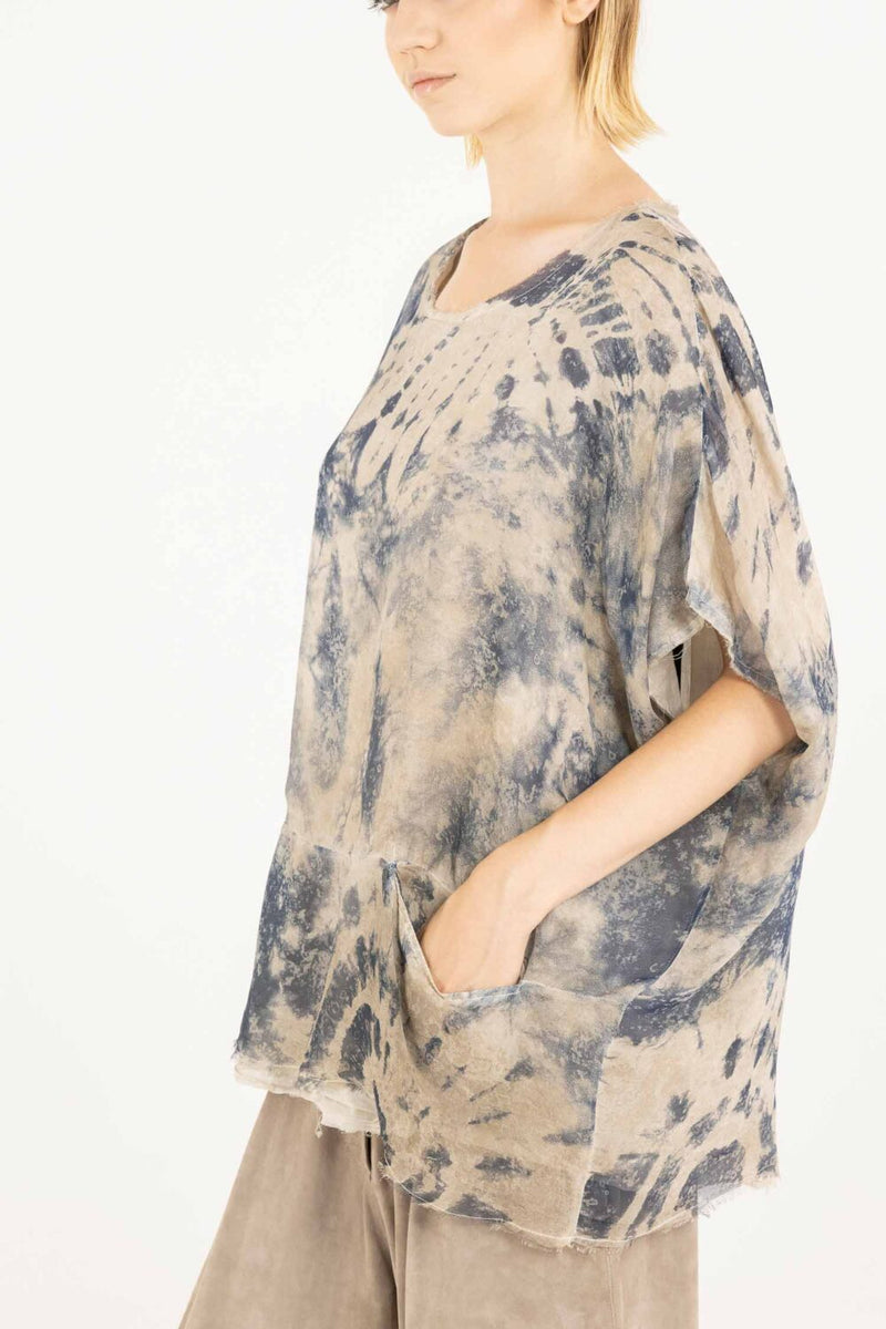 S277 T Shirt Over Sand Shell Print
