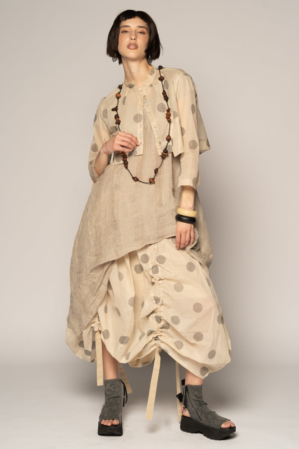 Dotto Natural Gather Skirt