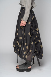 Dotto Black Gather Skirt