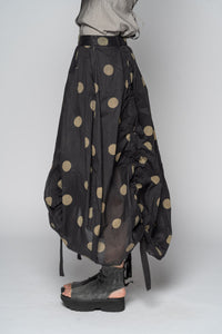 Dotto Black Gather Skirt