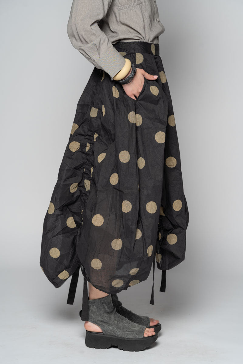 Dotto Black Gather Skirt