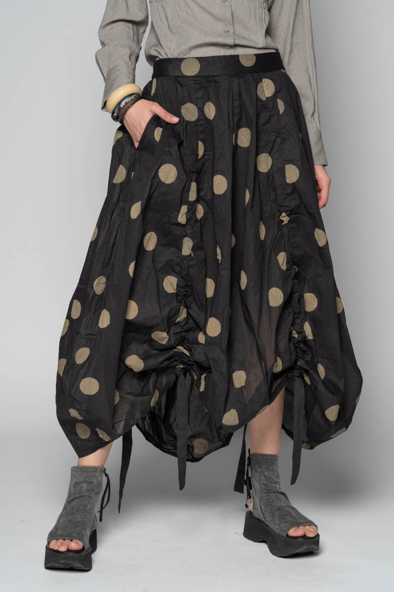 Dotto Black Gather Skirt