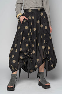 Dotto Black Gather Skirt
