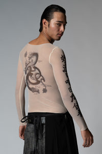 Tatu Mesh Top Nude