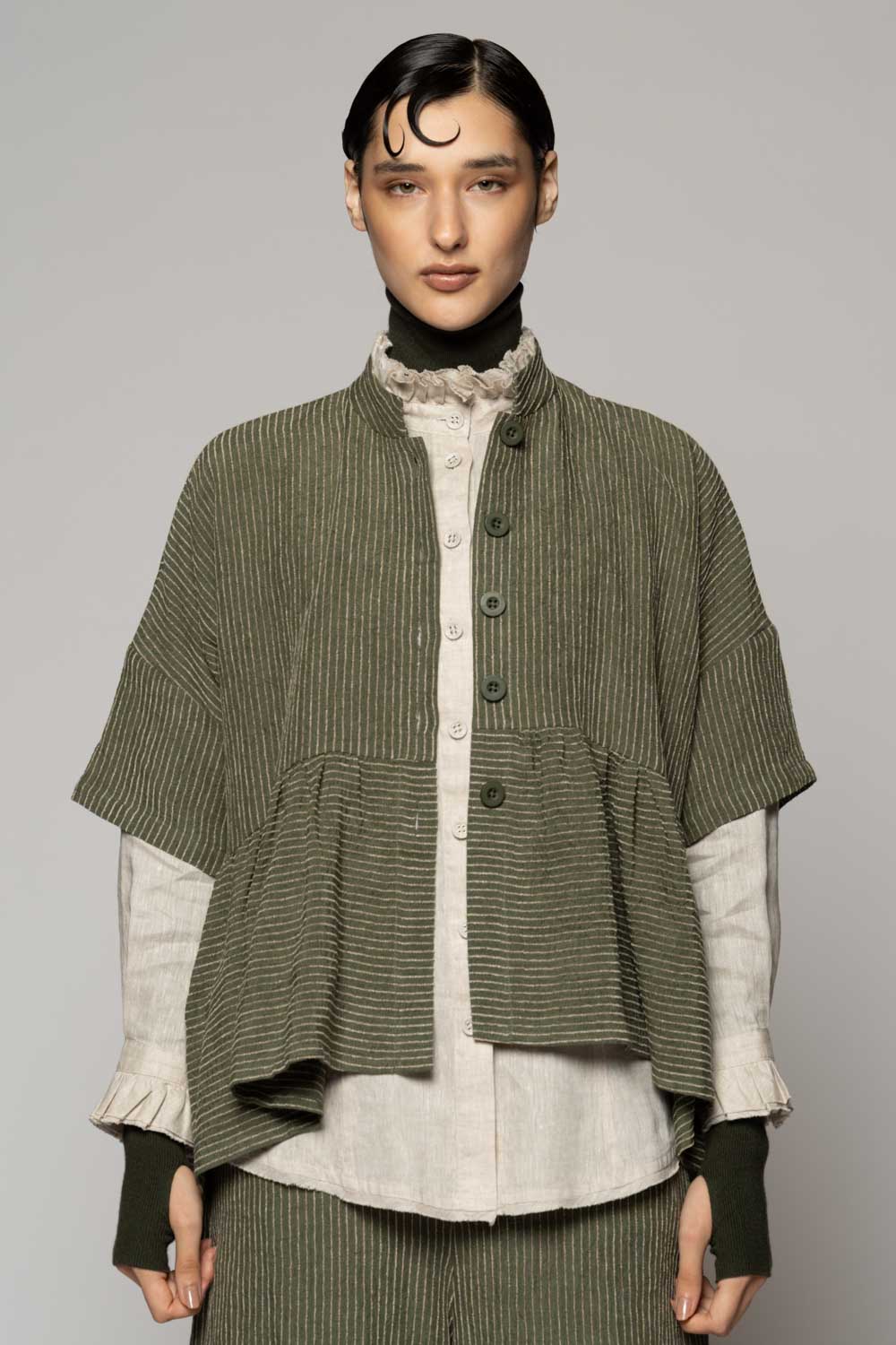 Ember Moss Gather Jacket