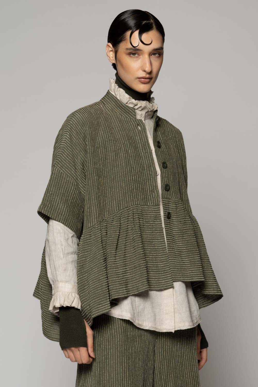 Ember Moss Gather Jacket