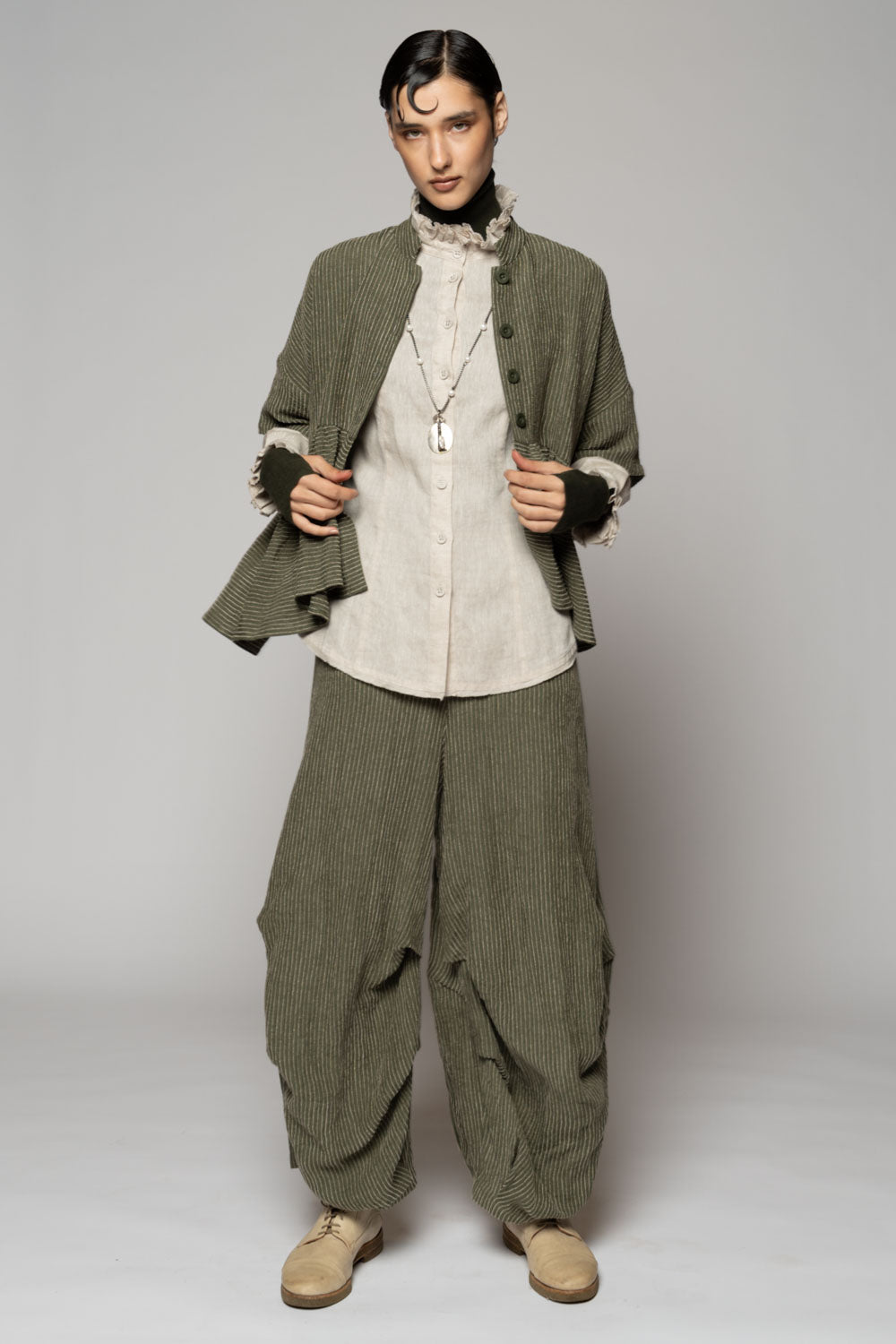 Ember Moss Gather Jacket