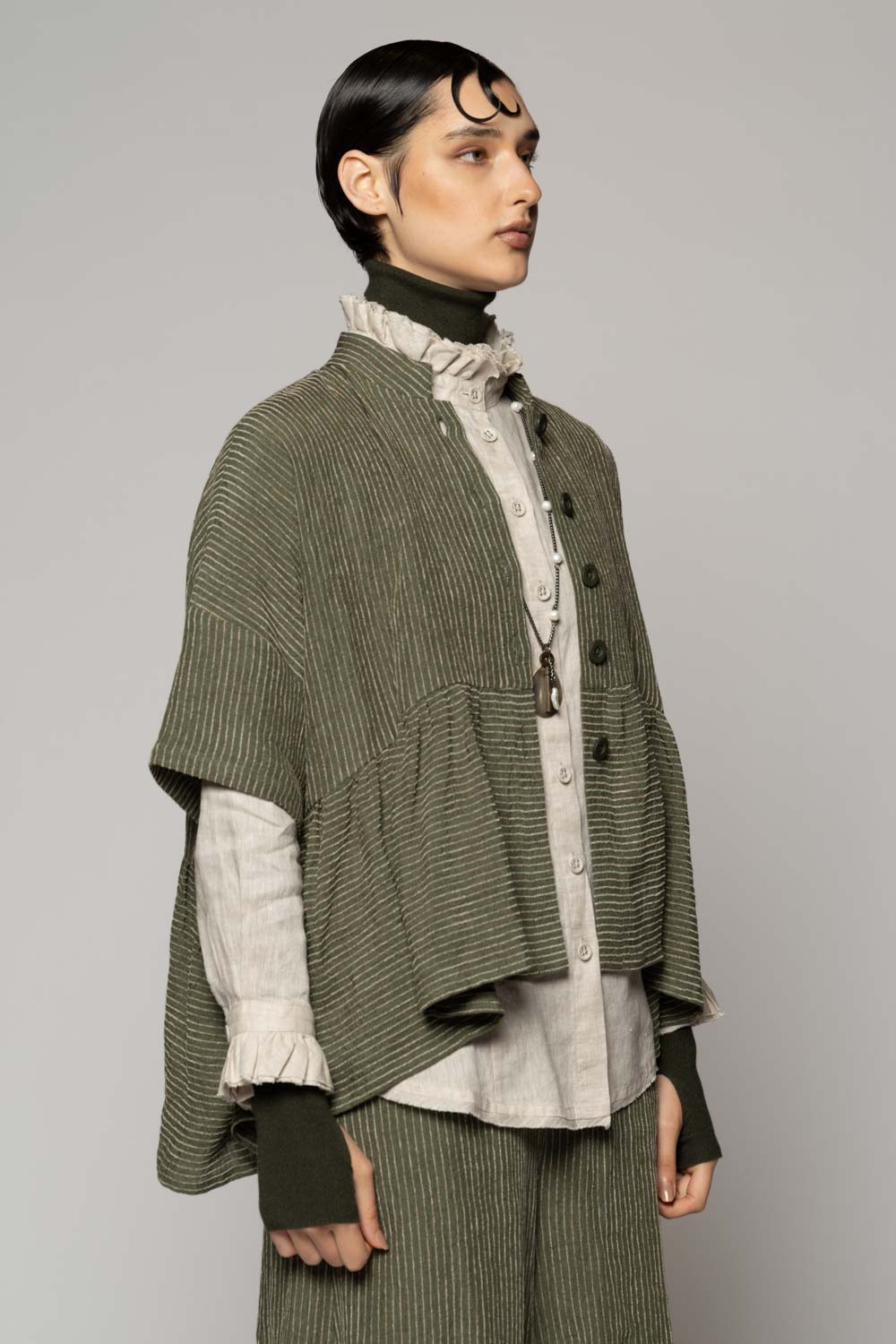 Ember Moss Gather Jacket