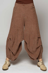 Ember Walnut Tuck Pant