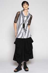 Celi Top Black Stripe