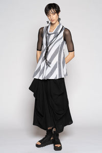 Celi Top Black Stripe