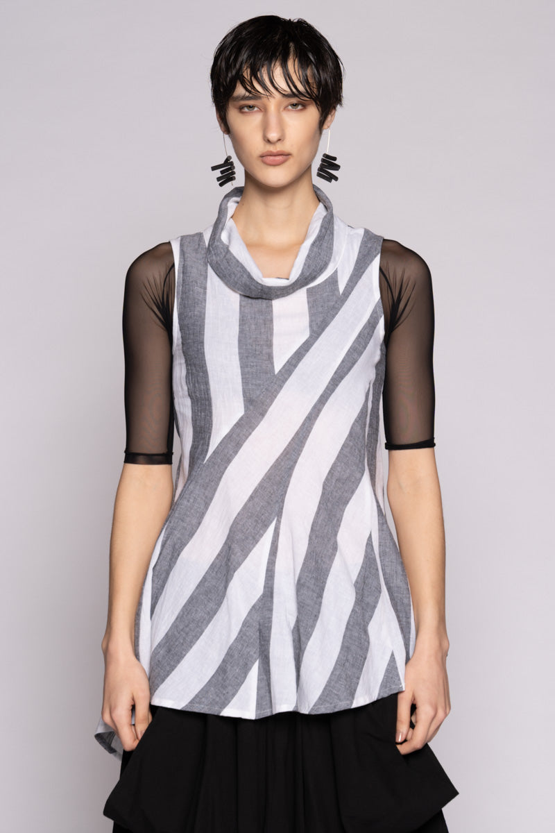 Celi Top Black Stripe