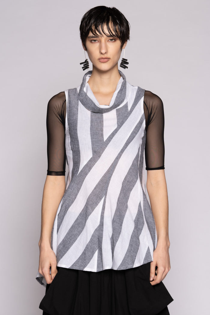 Celi Top Black Stripe