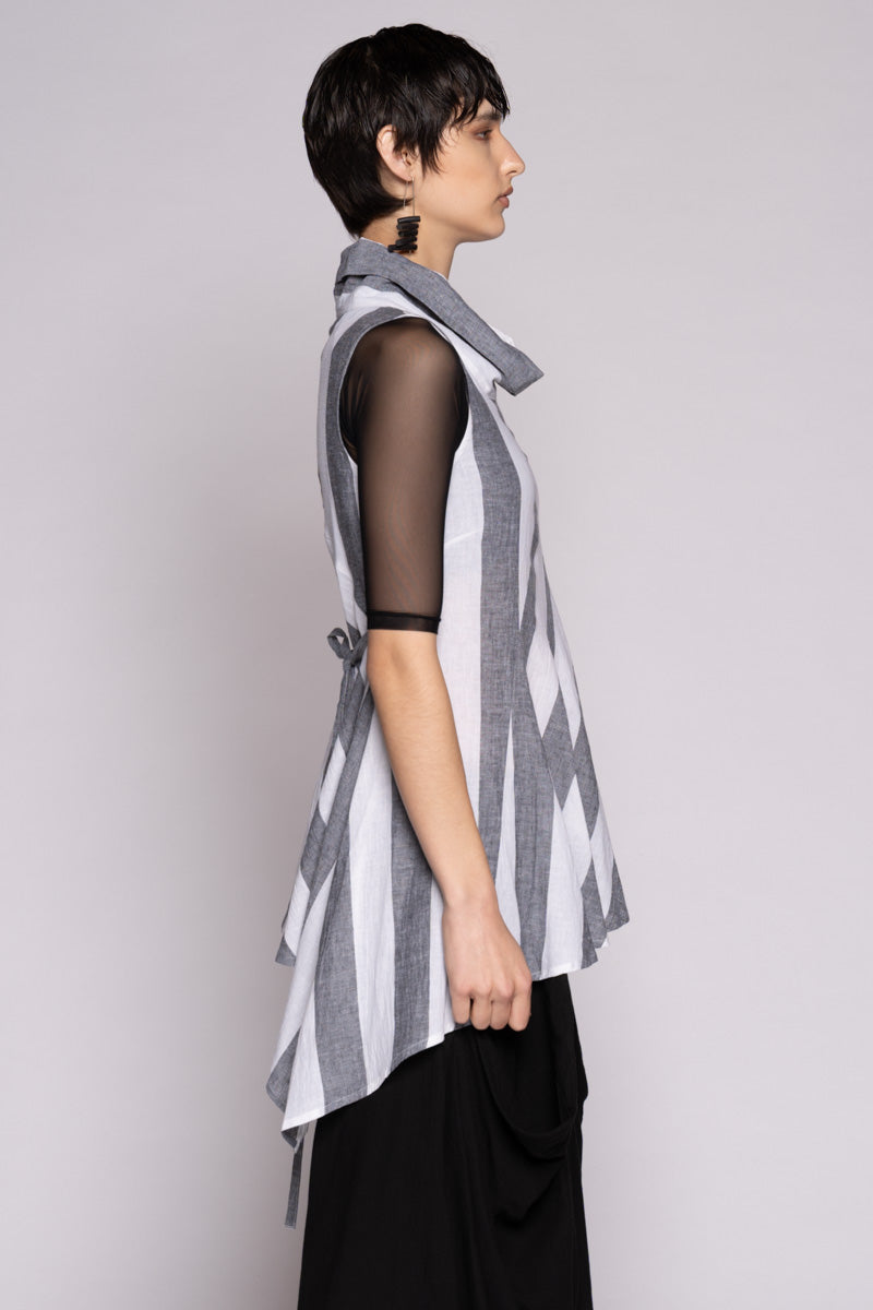 Celi Top Black Stripe