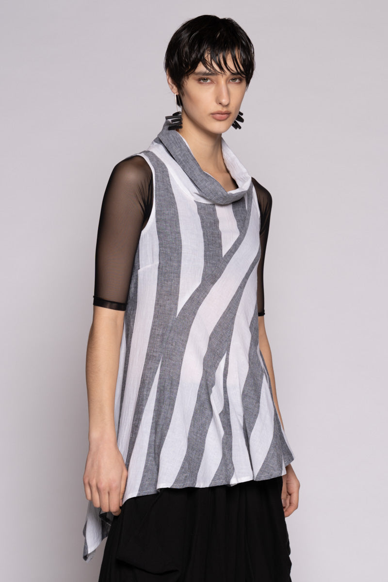 Celi Top Black Stripe