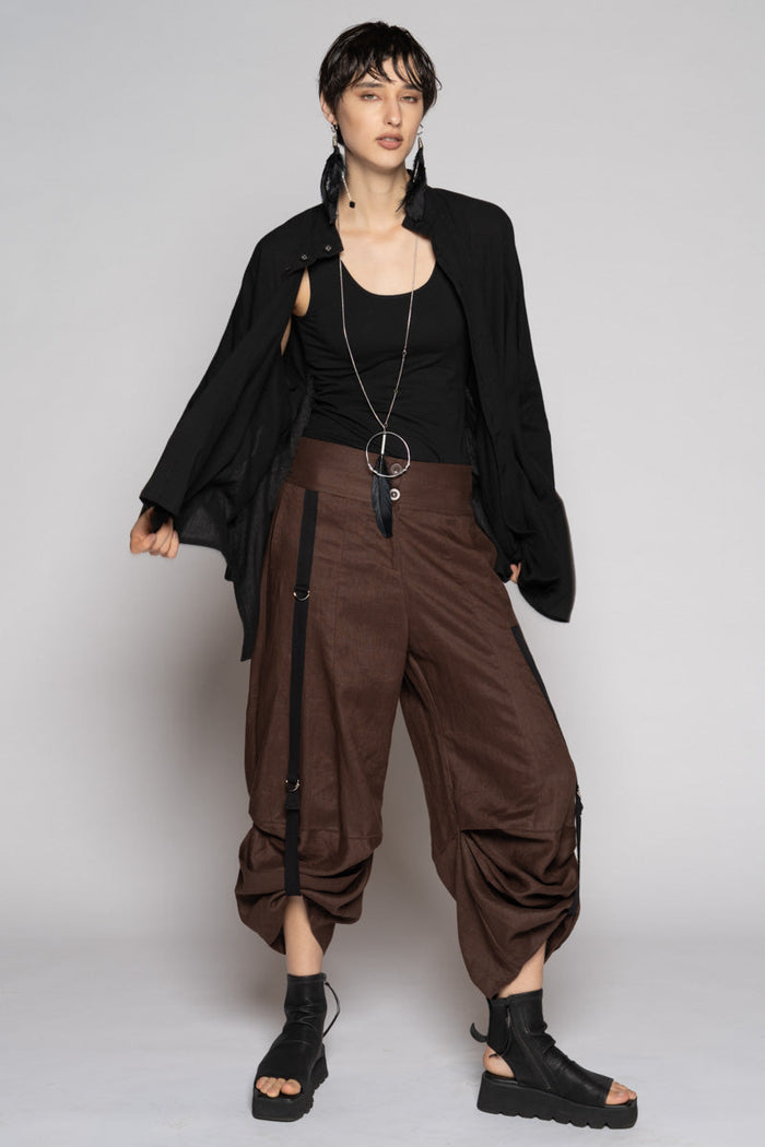 Strata Tuck Pants Truffle