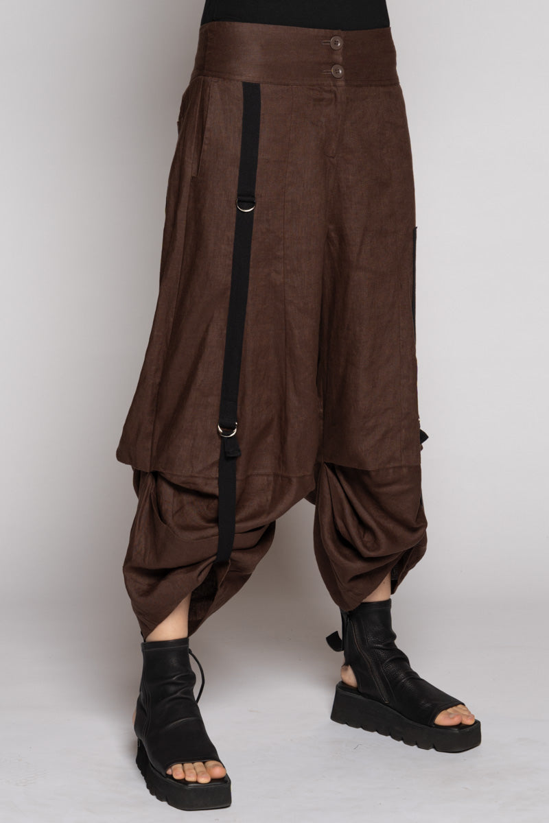 Strata Tuck Pants Truffle