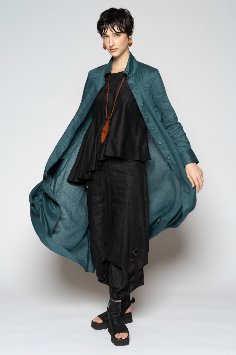 Halo Gather Dress Jade