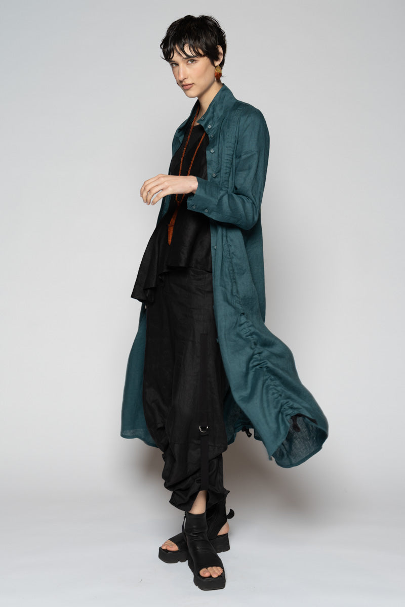 Halo Gather Dress Jade