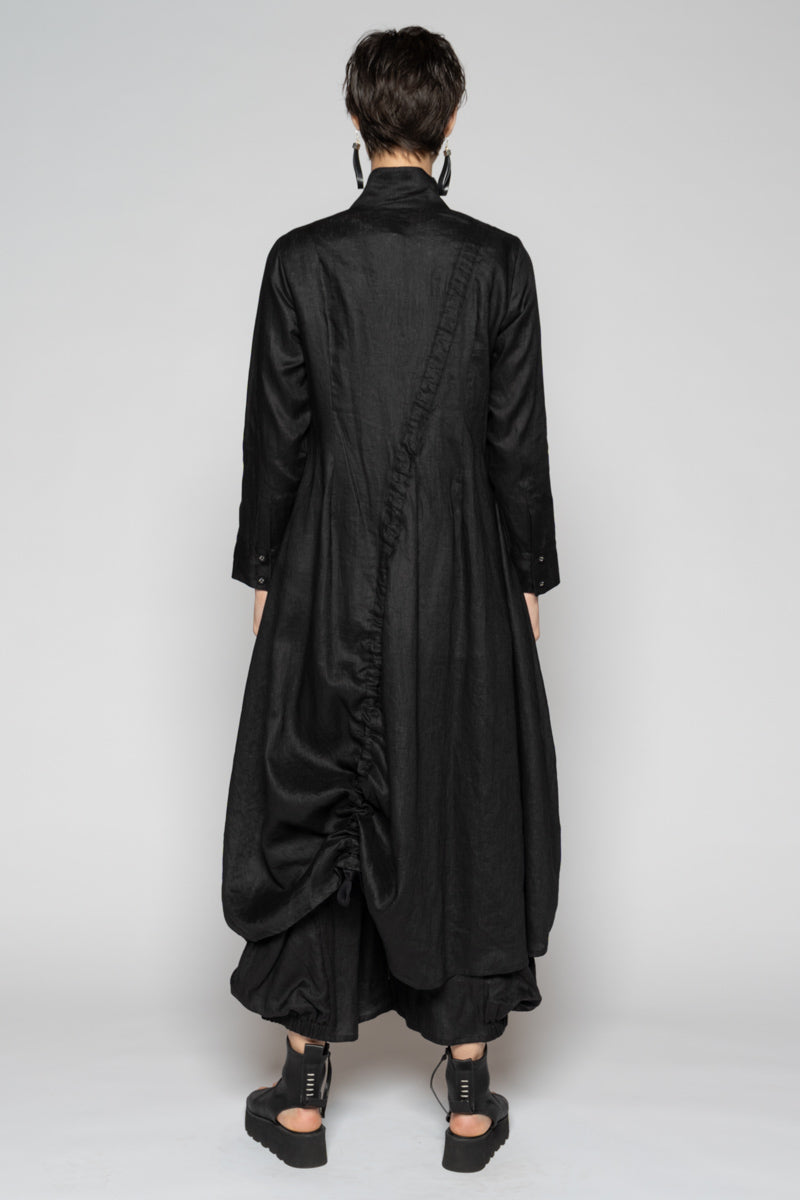 Halo Gather Dress Black