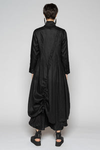 Halo Gather Dress Black