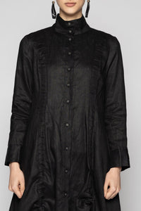 Halo Gather Dress Black