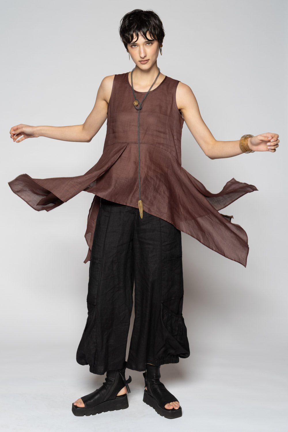 Bloom Drape Top Plum