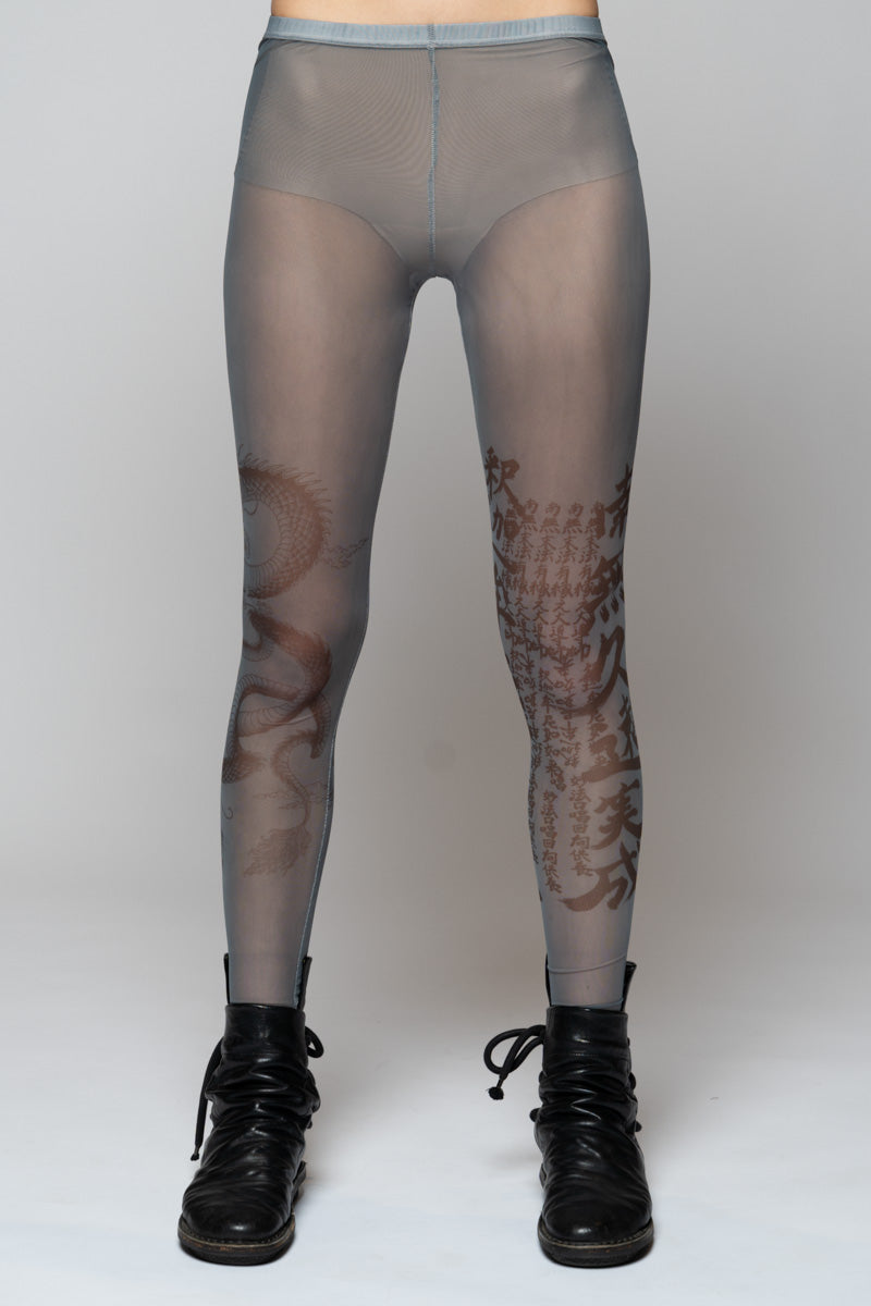 Tatu Mesh Tights Denim