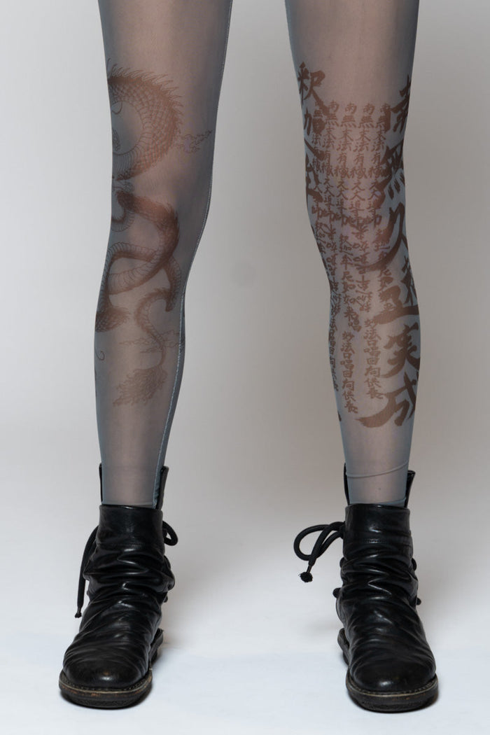 Tatu Mesh Tights Denim