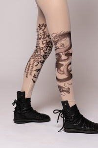 Tatu Mesh Tights Nude