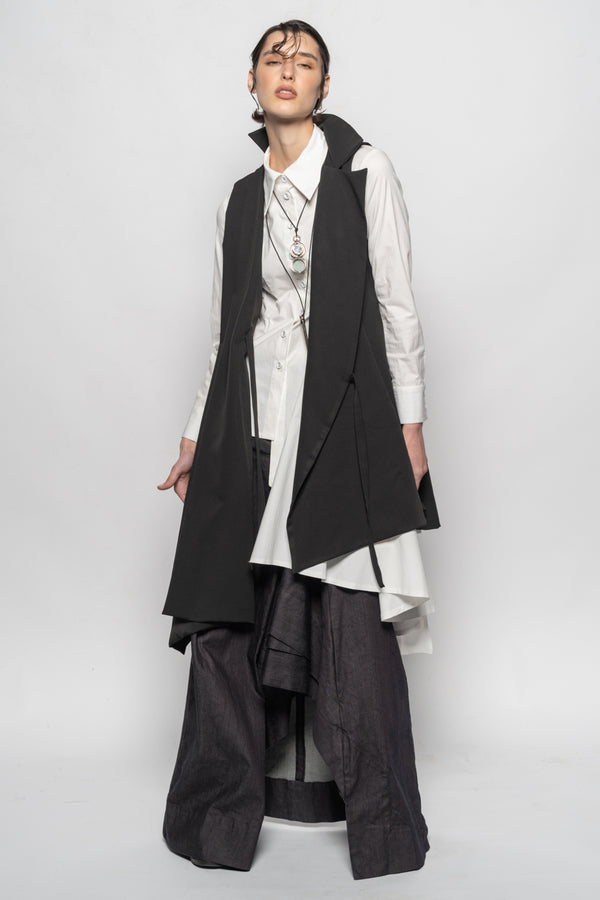 Kusa Long Black Vest